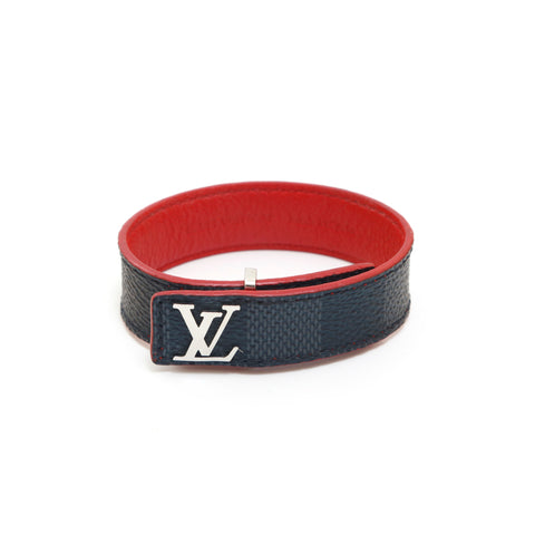 路易威登(Louis Vuitton)Damier Graphite手镯黑色X红色P13852