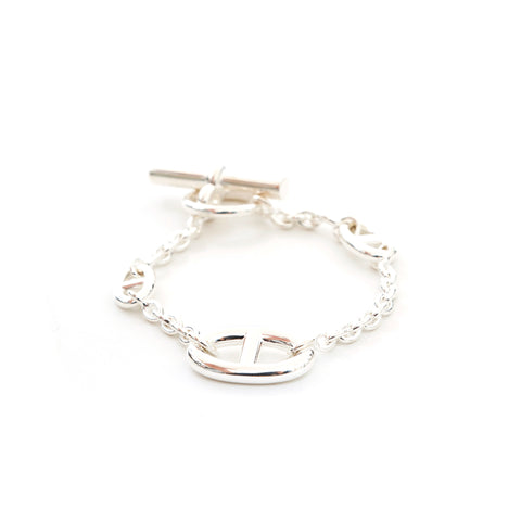 爱马仕爱马仕(Hermes Hermes)连锁脚踝法兰多手镯银色P13855