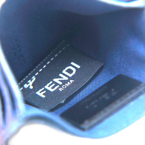 フェンディ FENDI パスケース レザー カードケース ネイビー P13860