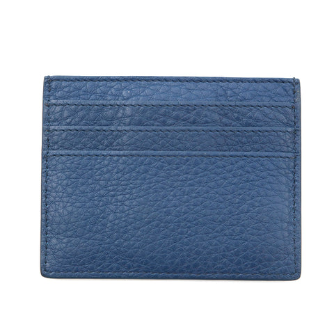 Fendi FENDI Pass Case Leather Card Case Navy P13860