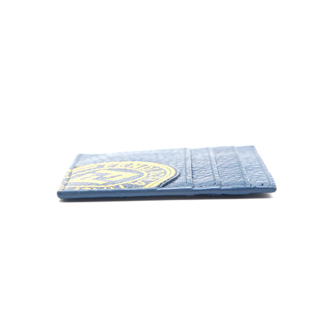 Fendi FENDI Pass Case Leather Card Case Navy P13860