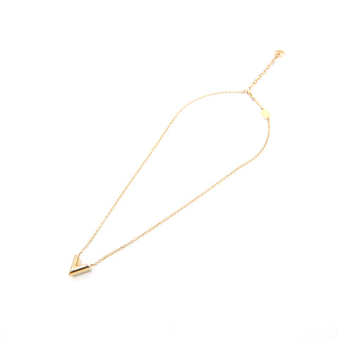 [Japan Used Necklace]Louis Vuitton Rank M61083 Essential V-Necklace Gold  Color