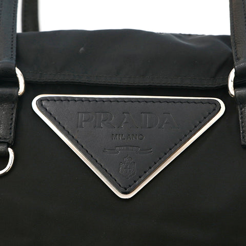 プラダ PRADA ロゴ ハンドバッグ ナイロン ブラック P13878