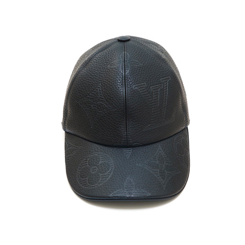 Louis Vuitton, Accessories, Louis Vuitton Baseball Cap Monogram Shadow  Leather Black