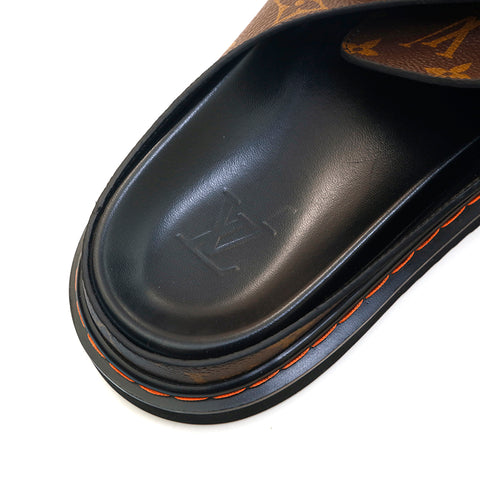 Louis Vuitton Monogram Easy Line Mule Sandals Brown x Black P13900 – NUIR  VINTAGE