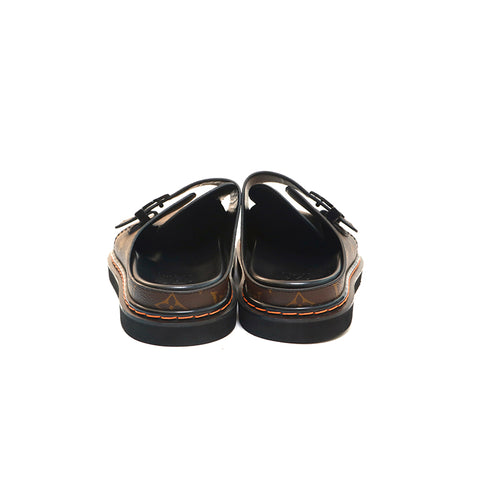 Louis Vuitton Monogram Easy Line Mule Sandals Brown x Black P13900
