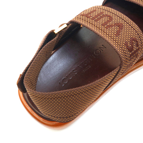路易威登（Louis Vuitton）路易·威登（Louis Vuitton）背带徽标凉鞋棕色P13903