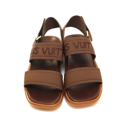 路易威登（Louis Vuitton）路易·威登（Louis Vuitton）背带徽标凉鞋棕色P13903