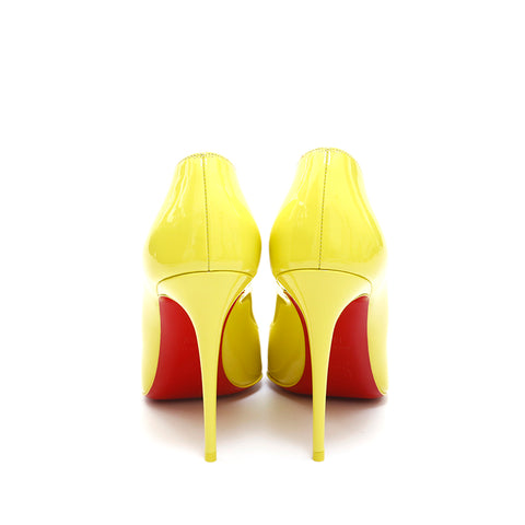 Christian Lubutan Christian Louboutin Email High Heal Pompes jaune x rouge P13904