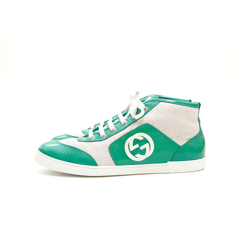 Gucci gucci gg baskets interlockés vert p13905