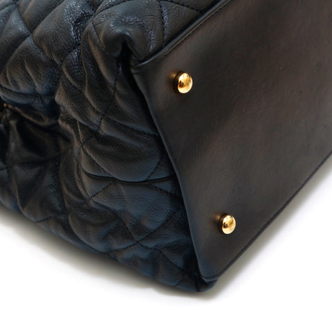 Chanel CHANEL Matrasse Coco Mark Chain Hand Shoulder Bag Black