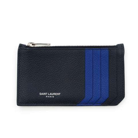 Eve Saint Laurent Yves Saint Laurent Pass Case Case Case Claid Claid Black X Blue P13919