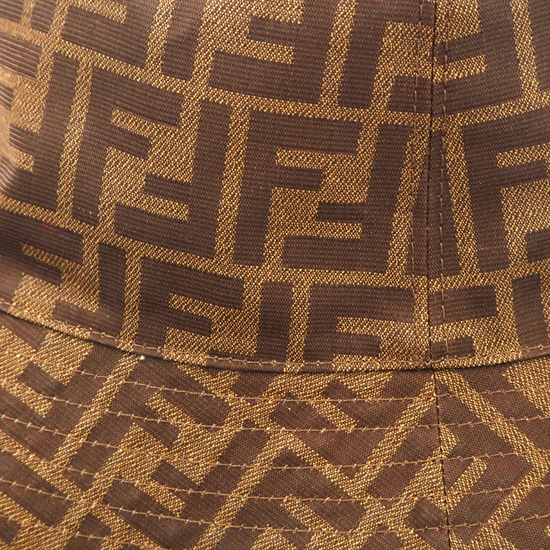 Fendi Brown Zucca Pattern Monogram Reversible Bucket Hat 1990s Fendi Zucca Monogram Bucket Hat main image 2