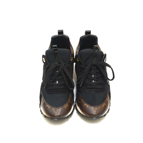 Louis Vuitton Monogram Runway Line Sneakers Black X Brown P13925
