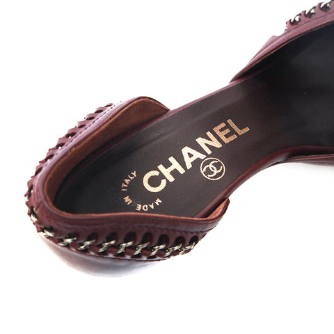 Chanel CHANEL Coco Mark Pumps Leather Purple P13927
