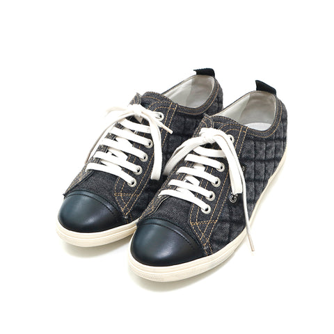 Chanel Chanel Matelasse牛仔运动鞋黑色P13929
