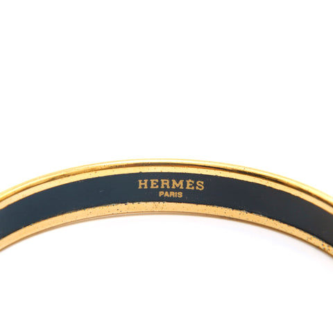 エルメス HERMES エマイユPM バングル ゴールド×レッド P13942