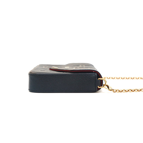 Louis Vuitton Pochette Felicy Monogram Amplant Wallet Chain Black