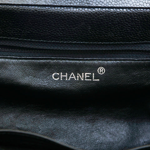 Chanel Chanel Coco Mark Caviar Skin Gamaguchi Handle Sac à épaule noir P13962