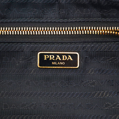プラダ PRADA ロゴ レザー ショルダーバッグ ワインレッド P13967