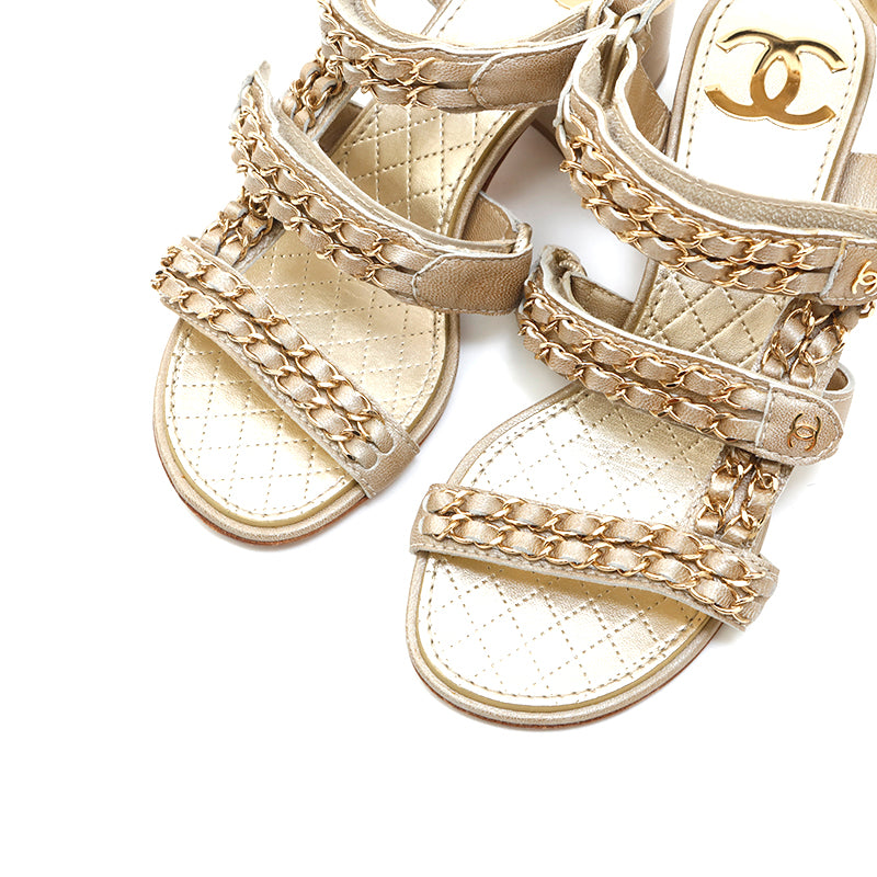 Chanel chain hot sale sandals 219