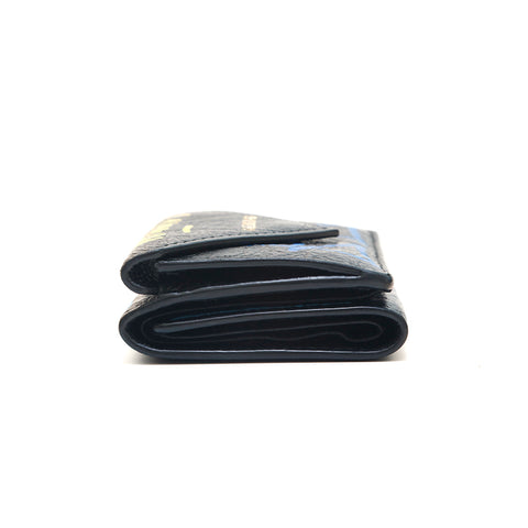 バレンシアガ BALENCIAGA グラフィティ ペーパー ミニウォレット 三つ折り財布 ブラック P13985