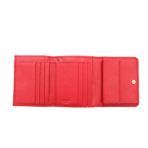 Prada PRADA Safiano 3 folding wallet pink P13994