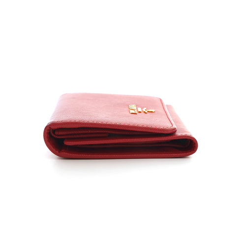 Prada PRADA Safiano 3 folding wallet pink P13994