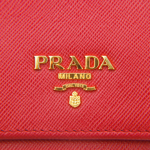 Prada PRADA Safiano 3 folding wallet pink P13994