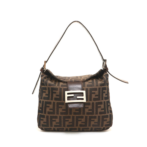 Fendi Fendi Zukka半肩袋棕色P14006