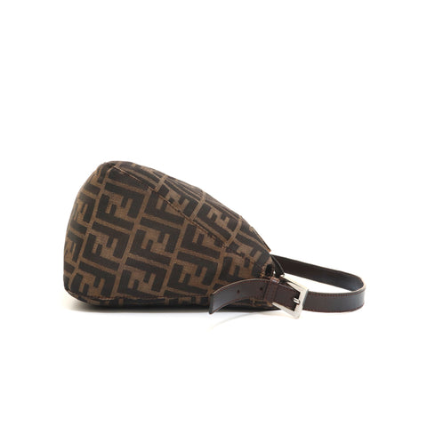 Fendi Fendi Zukka半肩袋棕色P14006