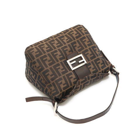 Fendi Fendi Zukka半肩袋棕色P14006