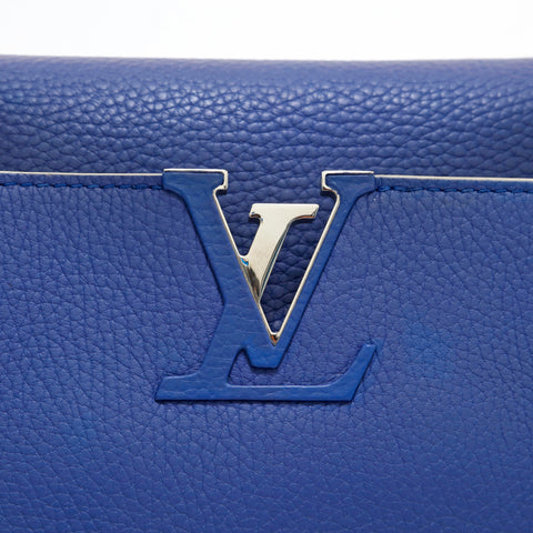 ルイ・ヴィトン LOUIS VUITTON カプシーヌMM ハンドバッグ ライトブルー P14008