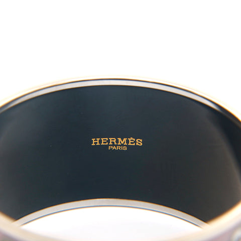 エルメス HERMES エマイユTGM バングル シルバー× パープル WS2387