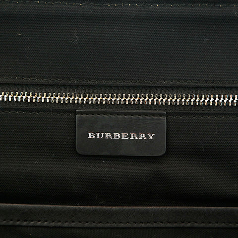 バーバリー BURBERRY アルマ型 チェック ボストン ハンドバッグ ブラック P14018