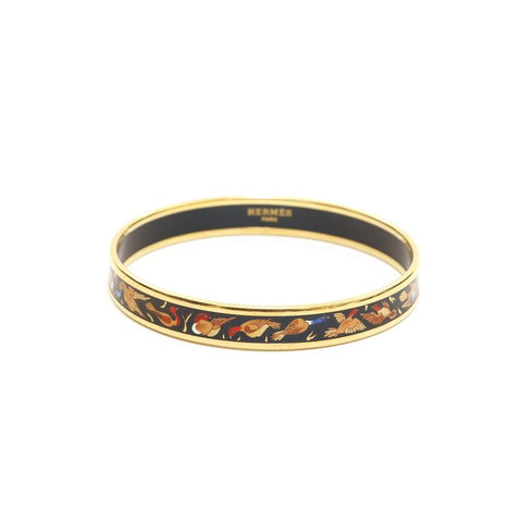 Hermes Hermes Emaille PM Bangle Gold X Black P14023