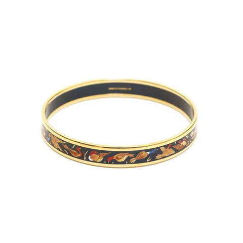 Hermes Hermes Emaille PM Bangle Gold X Black P14023