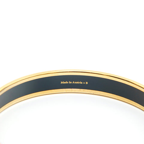 Hermes Hermes Emaille PM Bangle Gold X Black P14023