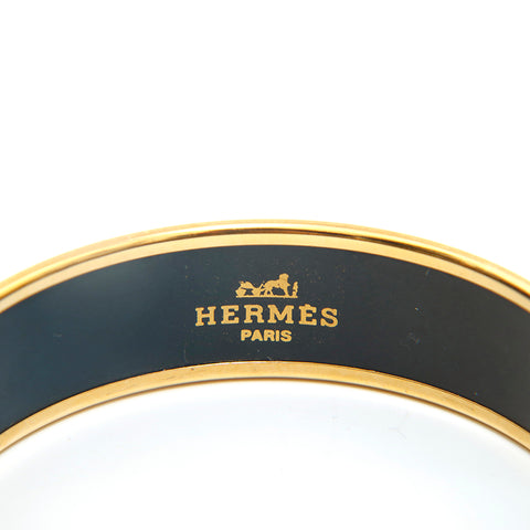 Hermes Hermes Emaille GM Bangle Gold x Red P14026