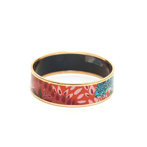 Hermes HERMES Email GM Jungle of Eden Bangle Gold x Red P14027