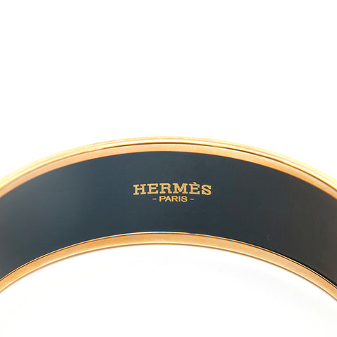 エルメス HERMES エマイユGM ジャングルオブエデン バングル ゴールド×レッド P14027