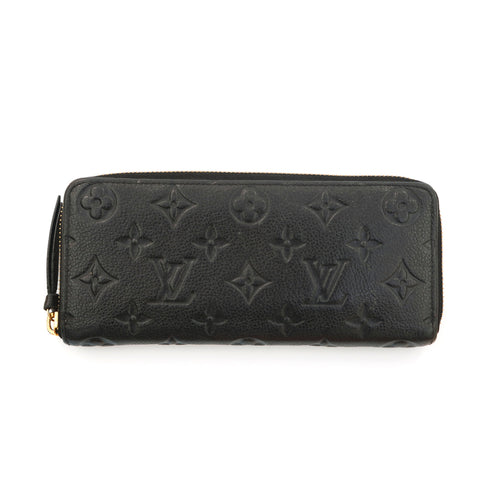 Louis Vuitton Louis Vuitton Zippy Wallet Monogram Amplant Long Wallet Leather Black P14032