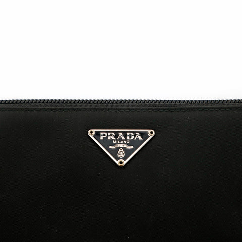 プラダ PRADA ロゴ ナイロン 長財布 ブラック P14037