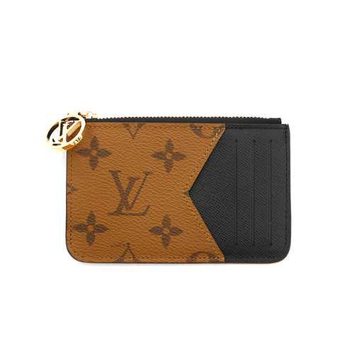 Louis Vuitton LOUIS VUITTON Portacton Romy Monogram Card Case PVC Leather Brown P14041