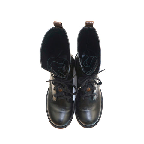 Louis Vuitton Louis Vuitton Monogram Metropolis Line Boots Leather Black P14048