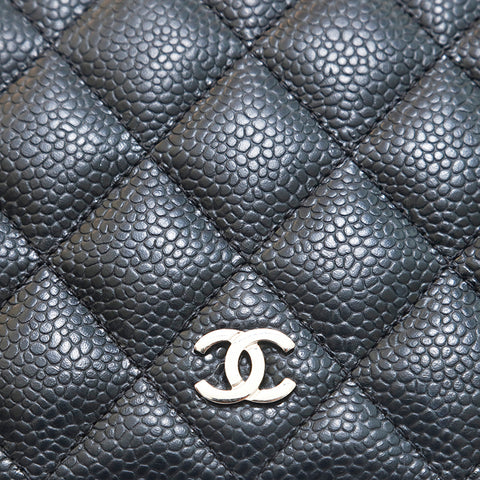 Chanel Chanel Cabia Haut Matrasse Coco Mark Long Wallet Wallet Black P14050