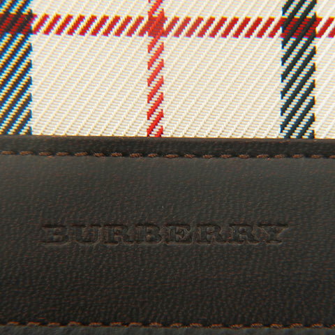 バーバリー BURBERRY ノバチェック カードケース パスケース ベージュ×ブラウン P14051
