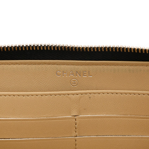 Chanel CHANEL Cocomark Long Wallet Leather Black P14052