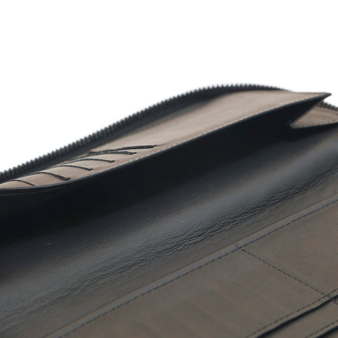 Louis Vuitton Louis Vuitton Monogramm Schatten Vertikaler Zippy Long Wallet Black P14057