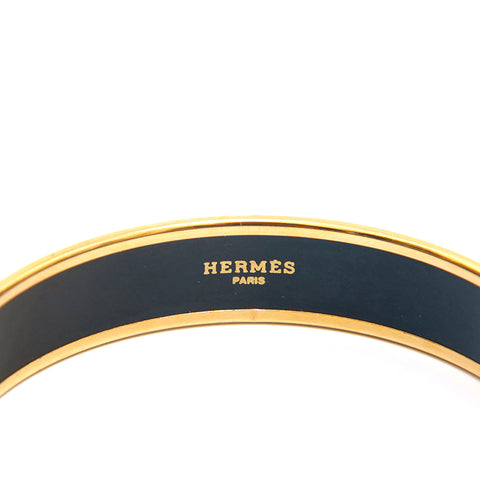 Hermes Hermes Emaille PM Bangle Gold x Orange P14058